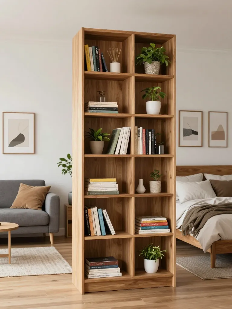 10. The Bookshelf Room Divider