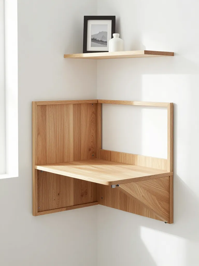 2. The Wall-Mounted Drop-Leaf Desk