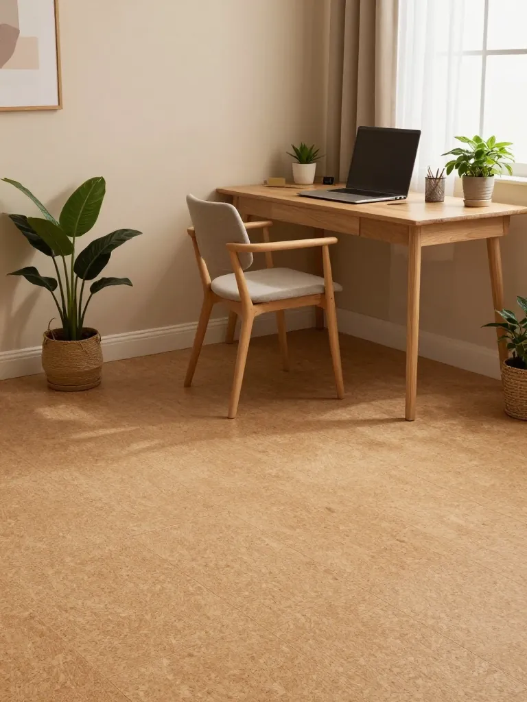 12. Cork Floor Tiles for Sound and Warmth