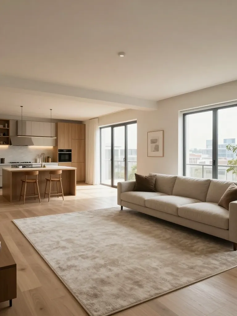 9. Large Format Rugs for Open Floor Plans