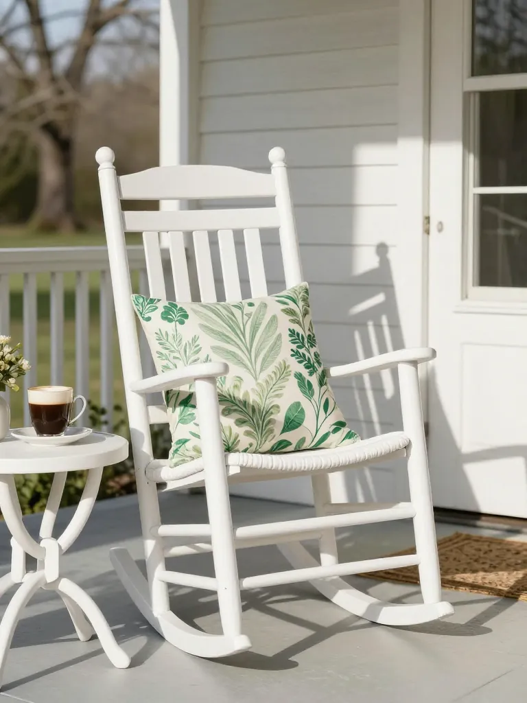 12. The Rocking Chair with a Seasonal Pillow