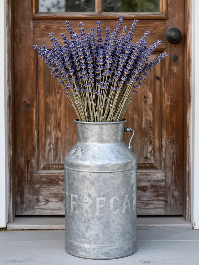 7. The Milk Can and Lavender Statement