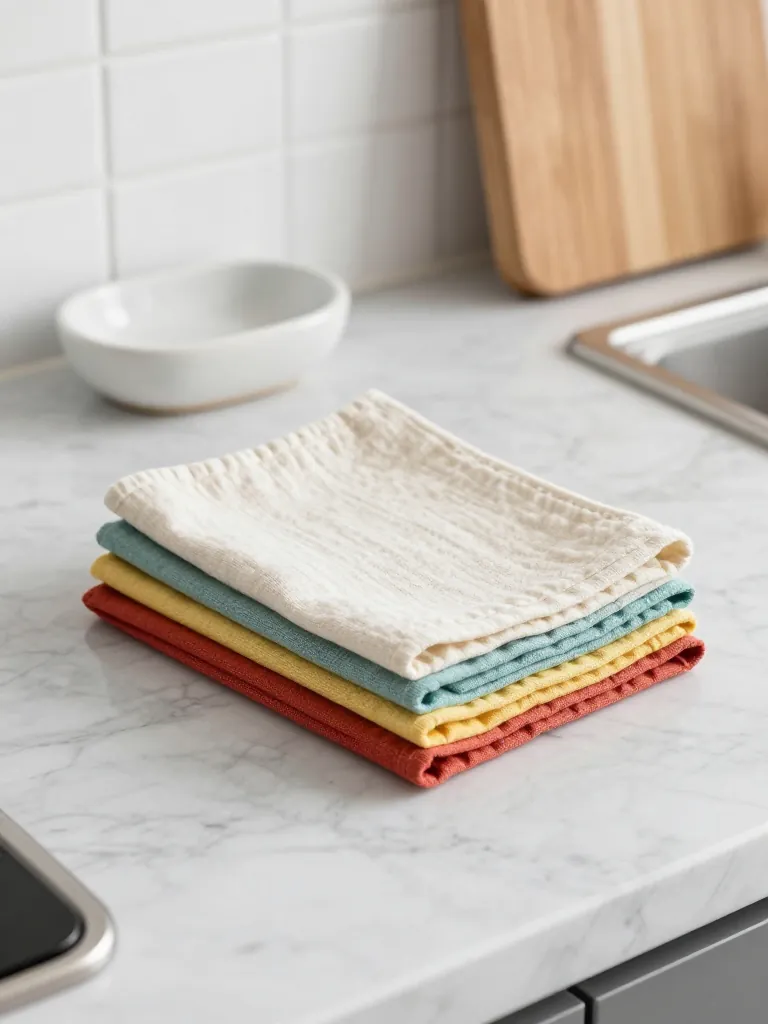 11. Trade Kitchen Sponges for Organic Cotton Dishcloths