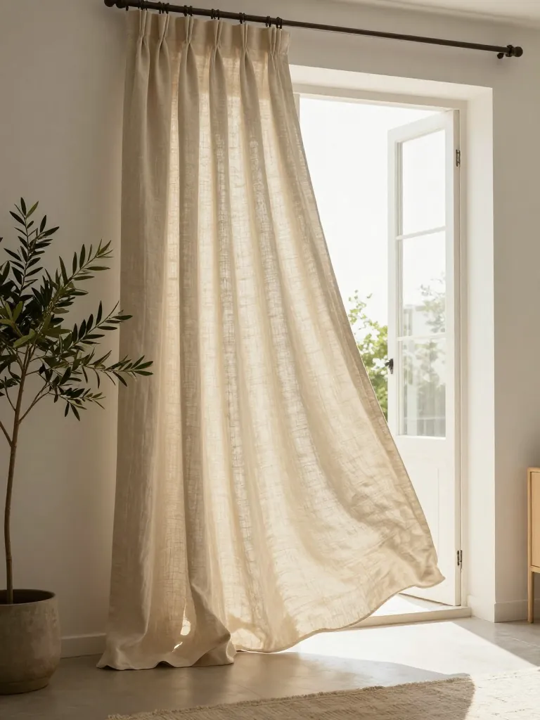 4. Ditch Synthetic Curtains for Linen Drapes