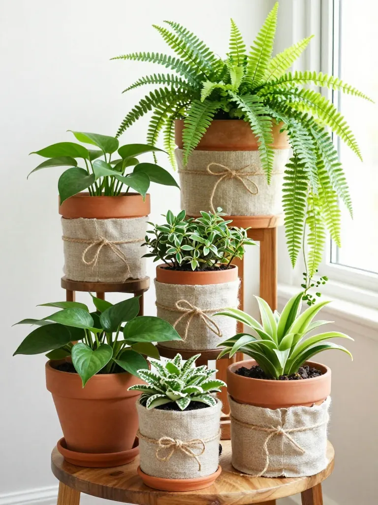 10. Linen Plant Pot Wraps