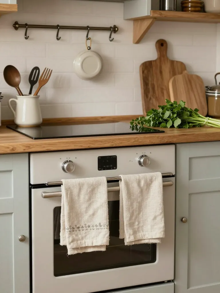 8. Linen Tea Towels as Kitchen Decor