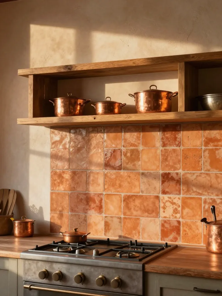 3. Terracotta Handmade Tiles for Sun-Baked Warmth