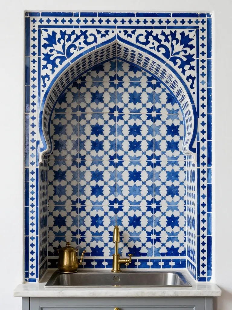 9. Moroccan-Style Geometric Zellige